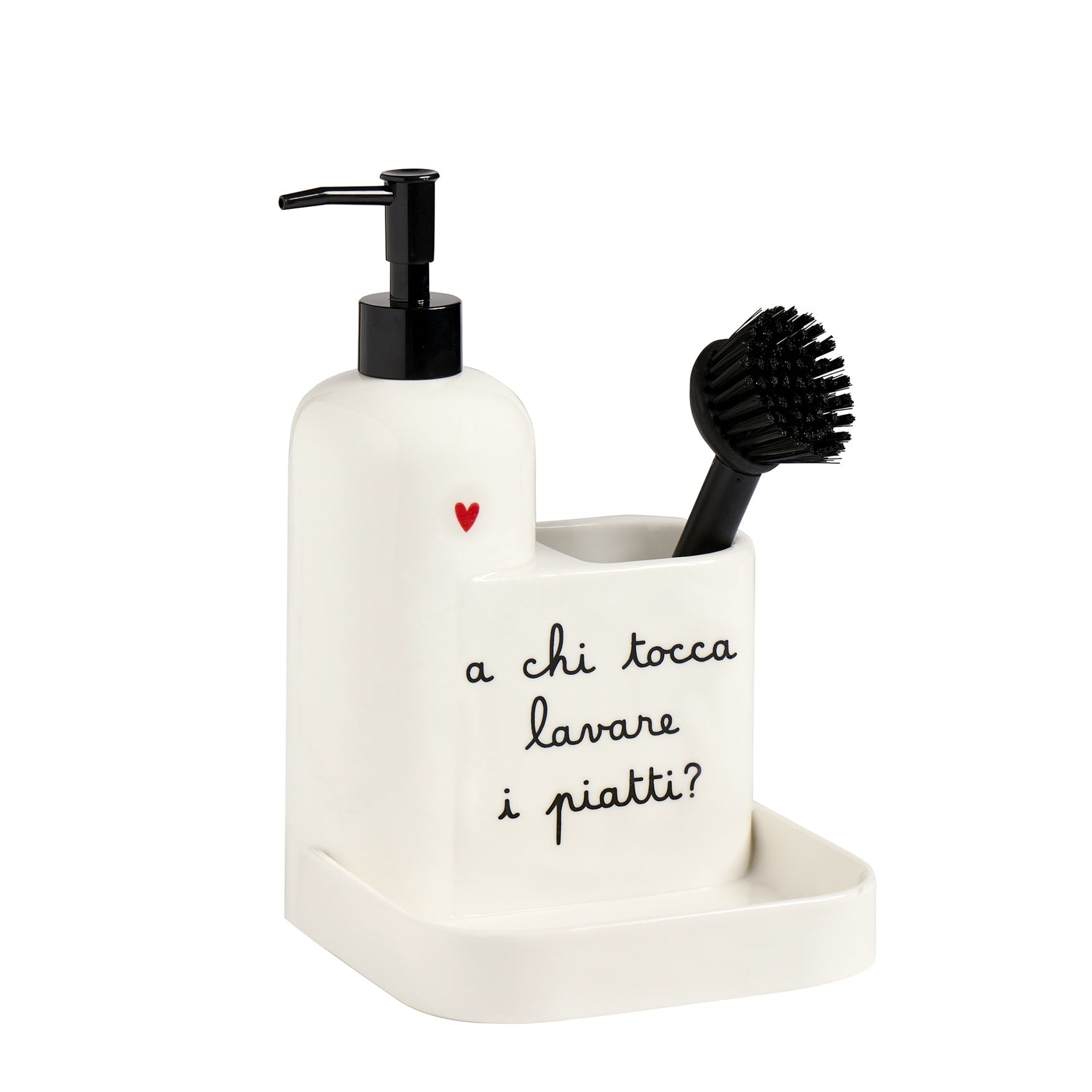 Dosasapone Plus bianco A chi tocca lavare i piatti 15x15x25 cm SIMPLE DAY