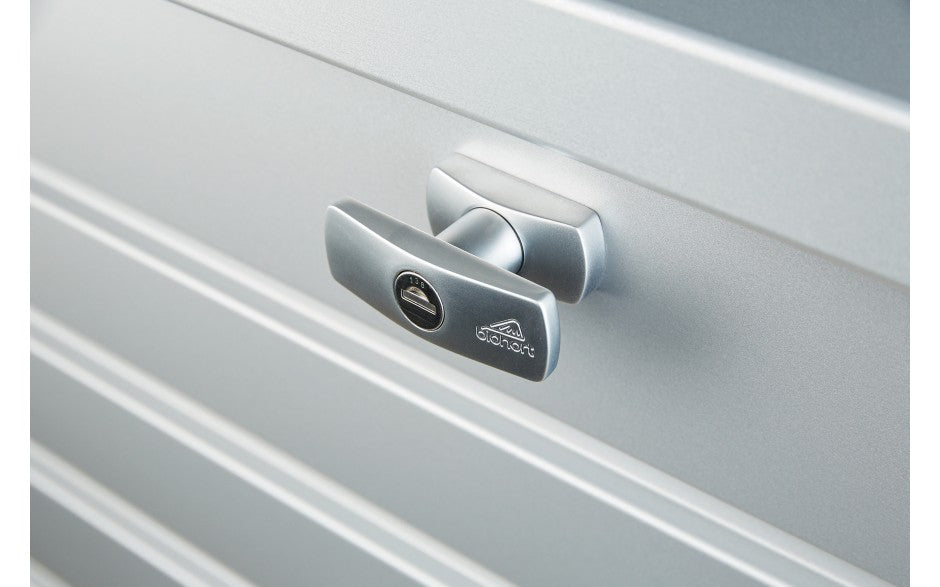 BAULE DA ESTERNO 130CM GRIGIO QUARZO METALLIZZATO