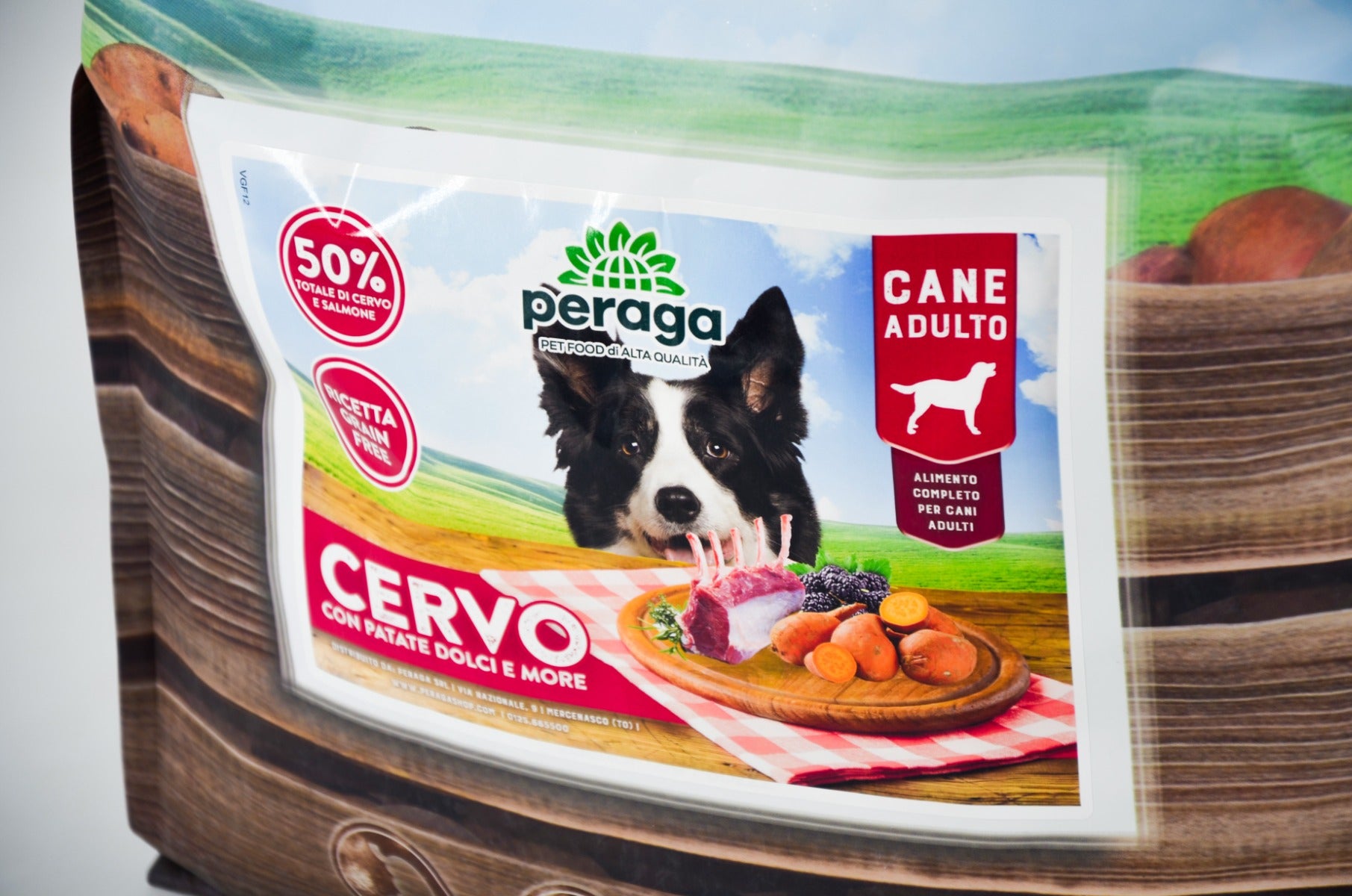CROCCHETTE PERAGA GRAIN FREE PER CANE ADULTO 12KG CERVO
