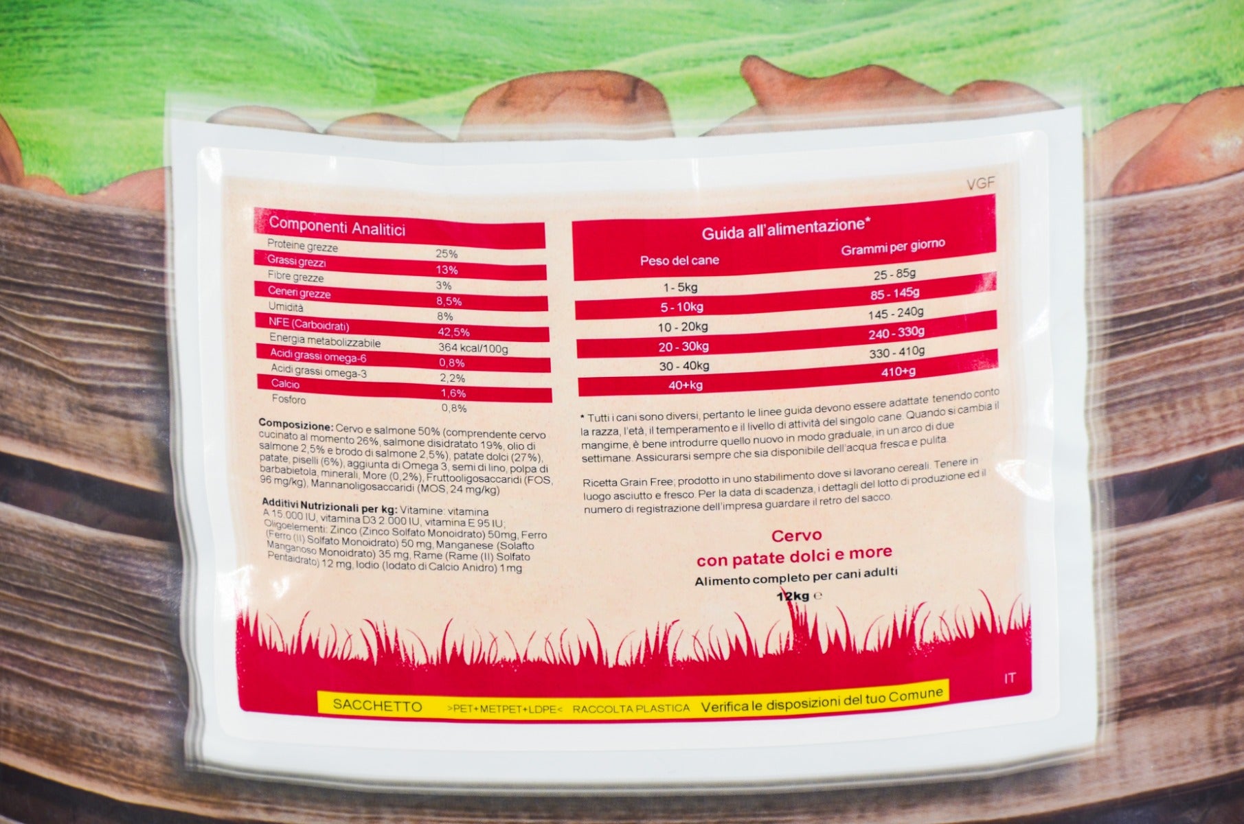 CROCCHETTE PERAGA GRAIN FREE PER CANE ADULTO 12KG CERVO