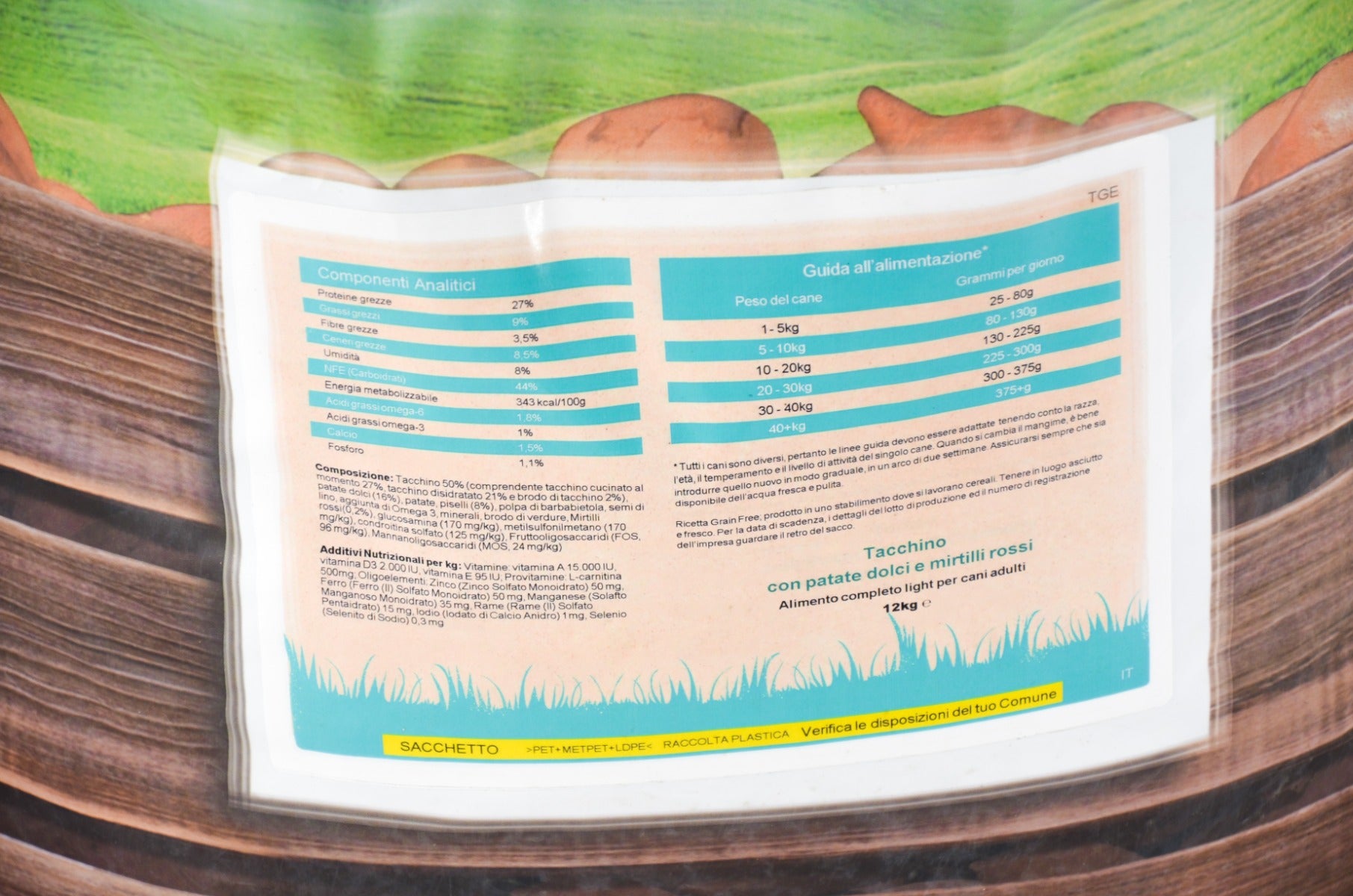 LIGHT - CROCCHETTE PERAGA GRAIN FREE PER CANE ADULTO 12KG TACCHINO
