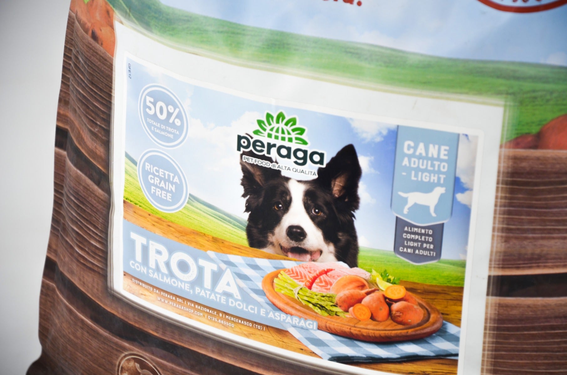 LIGHT - CROCCHETTE PERAGA GRAIN FREE PER CANE ADULTO 12KG TROTA
