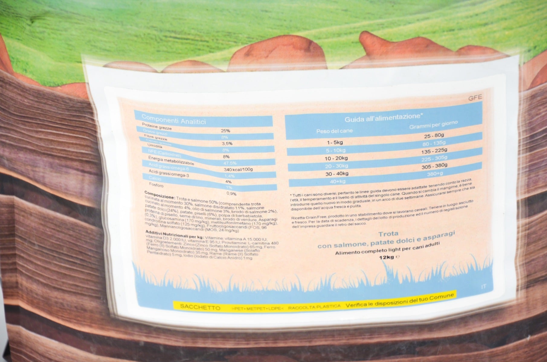 LIGHT - CROCCHETTE PERAGA GRAIN FREE PER CANE ADULTO 12KG TROTA
