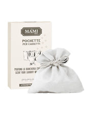 4 POCHETTE PER CASSETTI MEDIE BIANCHE PROFUMA BIANCHERIA CON LE PERLE