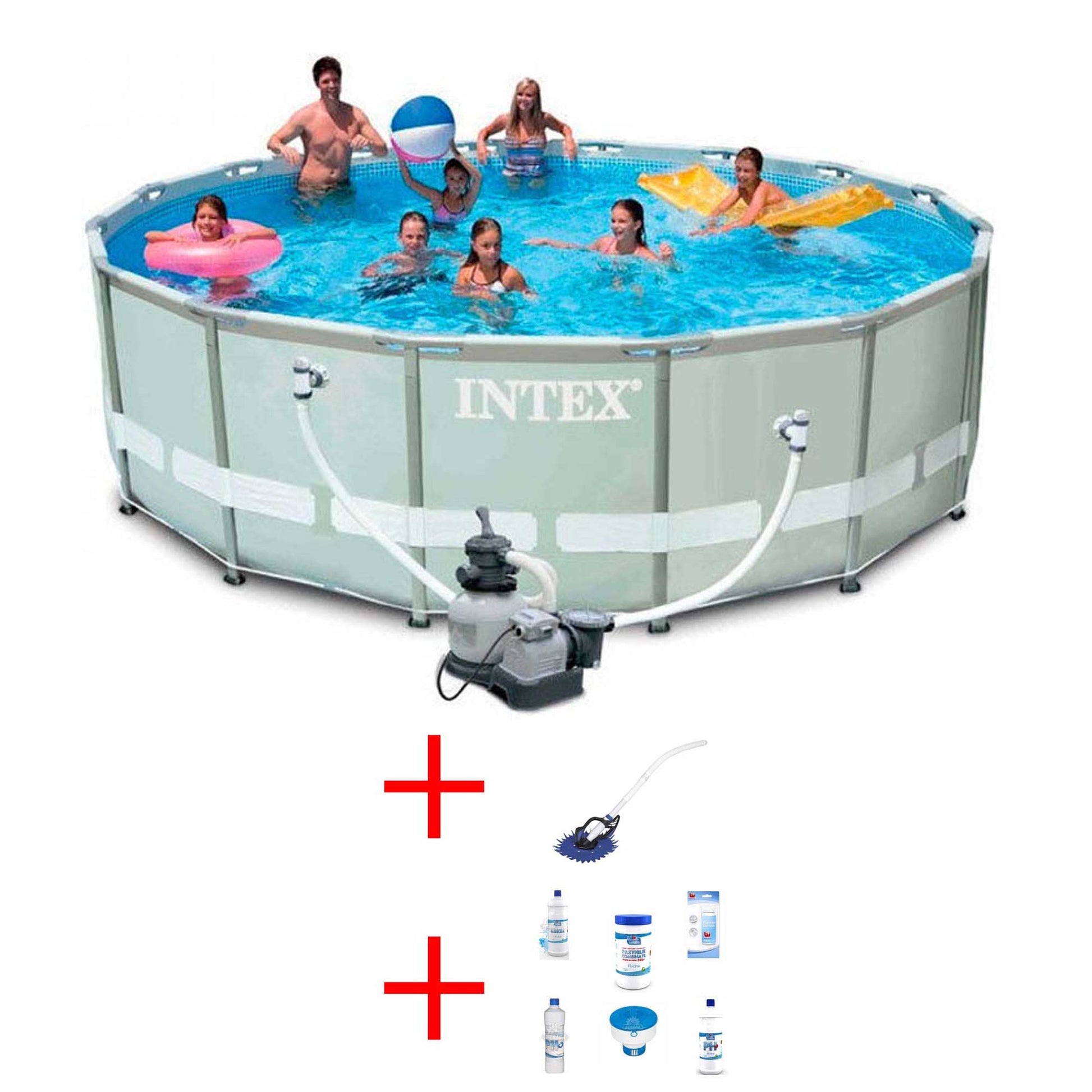 OFFERTA PISCINA ULTRA FRAME TONDA 549X132CM +ROBOT PULITORE +KIT MANTENIMENTO