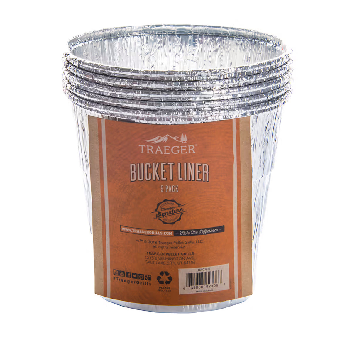 INSERTO PER SECCHIELLO RACCOGLIGRASSO IN ALLUMINIO TRAEGER BUCKET LINER 5 PZ