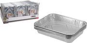 TEGLIA FORNO 5PZ 32X23X4CM IN ALLUMINIO