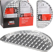 4 VASSOI FORATI GRILL BBQ IN ALLUMINIO 32X19CM