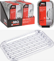 5 VASSOI GRILL BBQ IN ALLUMINIO 18.5X11.5CM