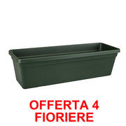 OFFERTA 4 FIORIERA GREEN BASICS TROUGH 50CM VERDE