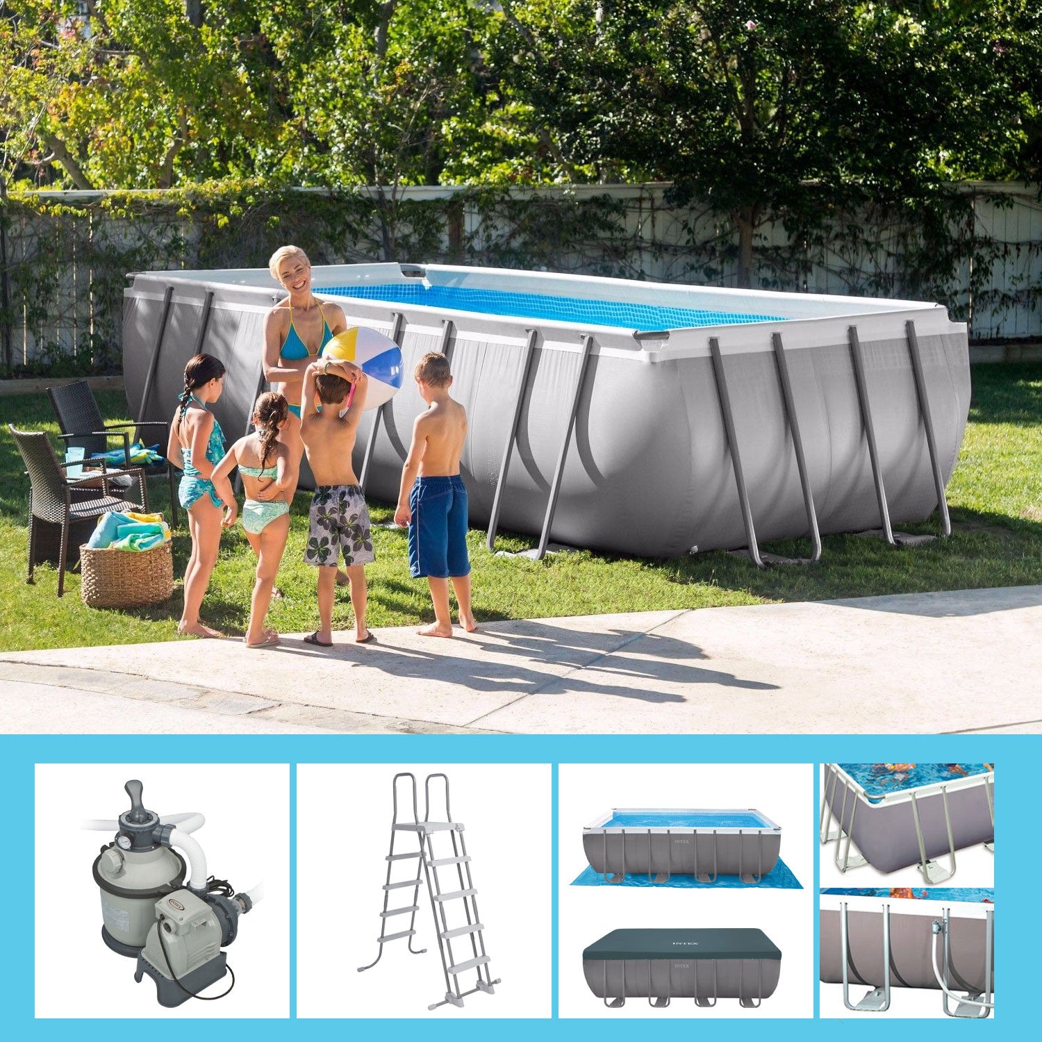 OFFERTA PISCINA ULTRA FRAME 549X274X132 +ROBOT PULIZIA +SKIMMER