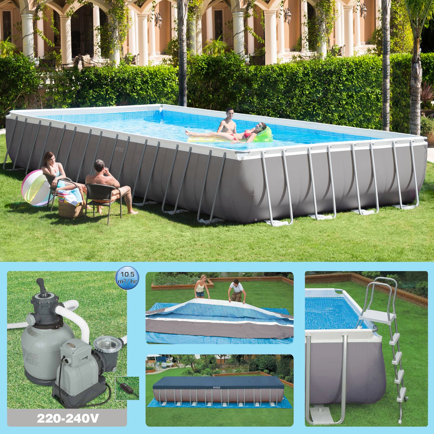 PISCINA ULTRA FRAME CM 975X488X132 RETTANGOLARE