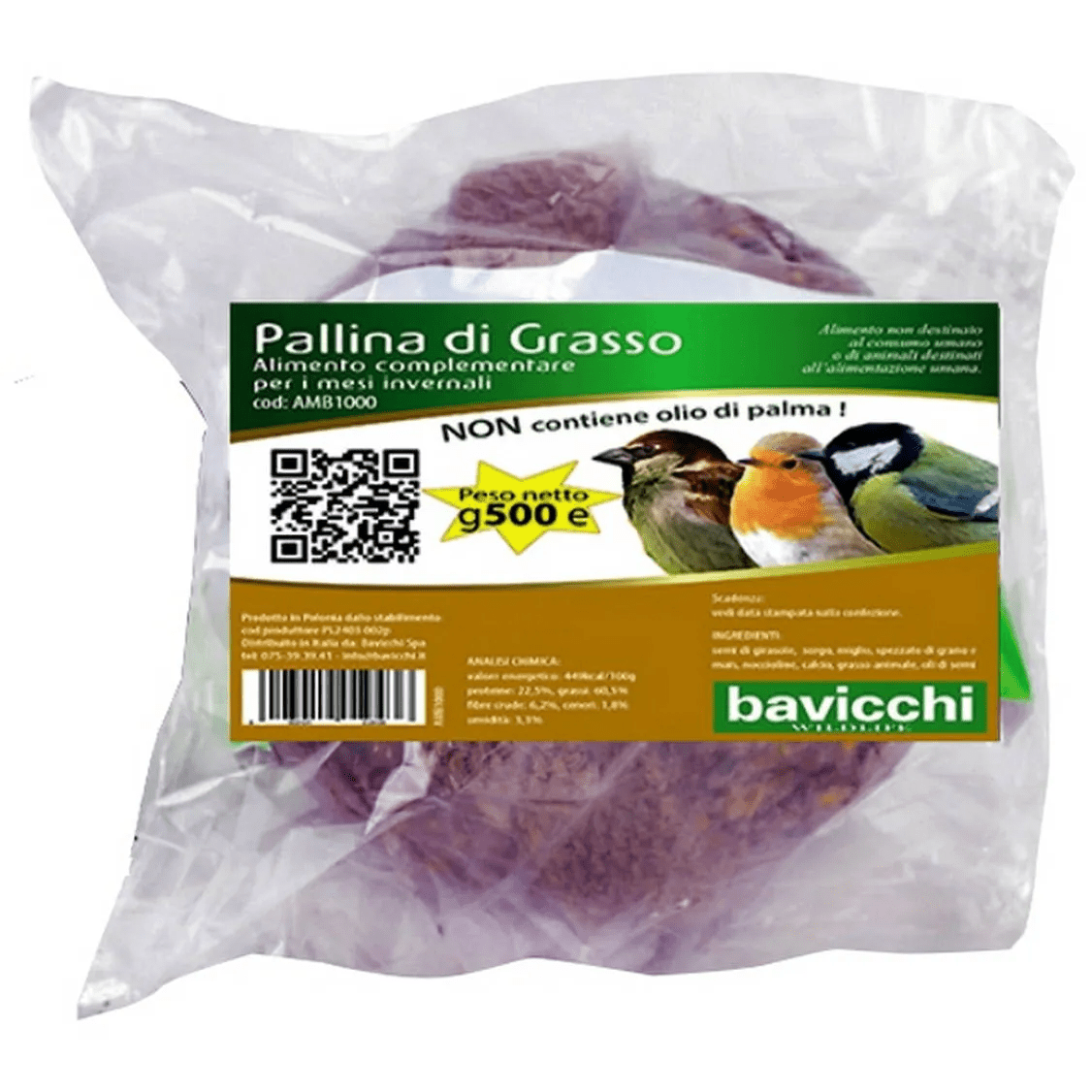 PALLA DI GRASSO WILDLIFE 500GR