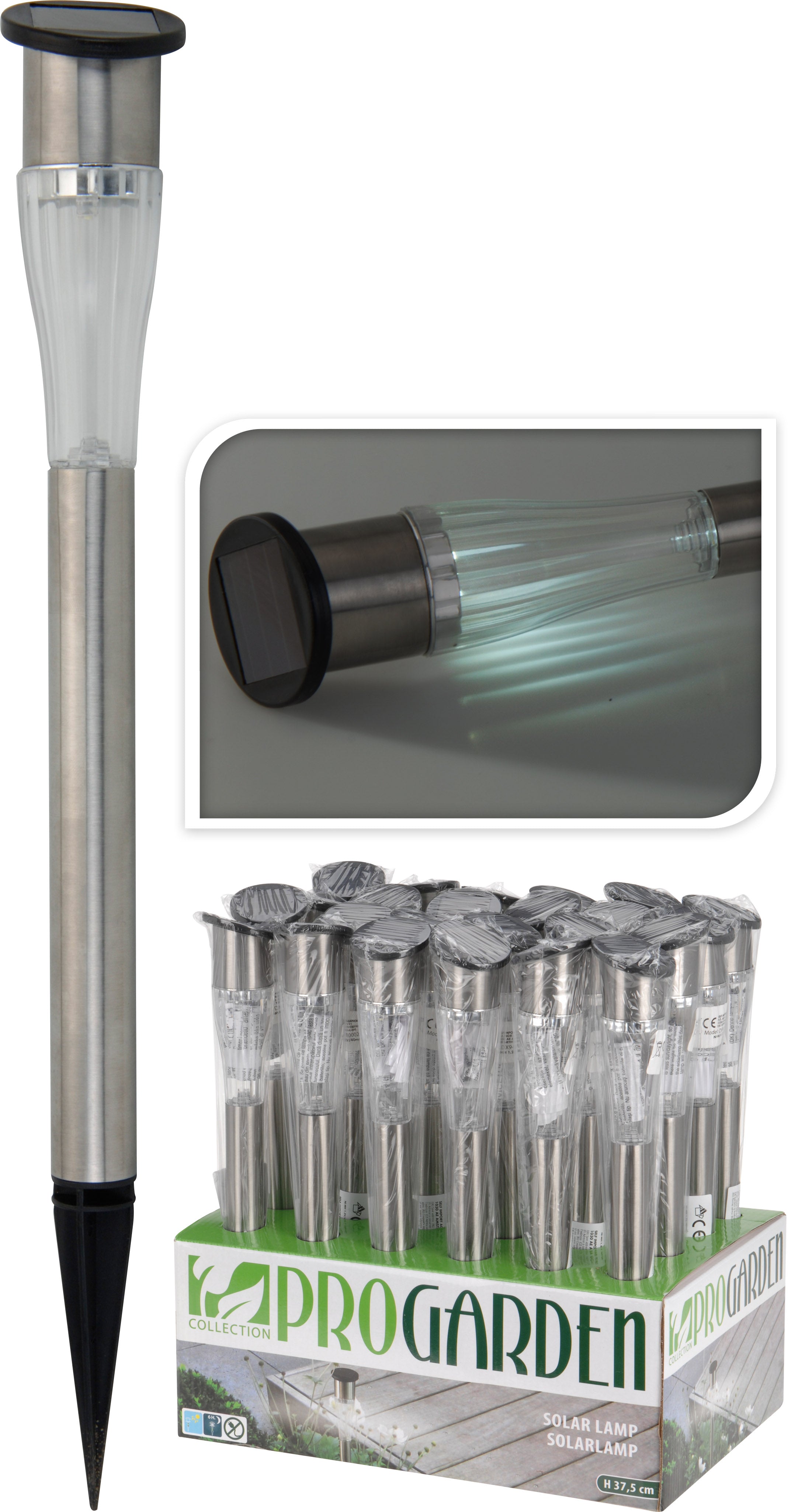 LAMPADA SOLARE 37,5CM INOX