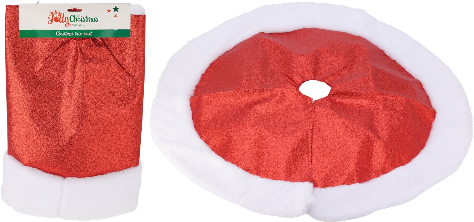 Copri base albero di natale 90cm - rosso
