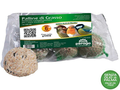 OFFERTA 120 PALLE DI GRASSO MANGIME 90GR PER UCCELLI SELVATICI ALTA QUALITA'