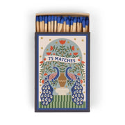 Paddywax Scatola di Fiammiferi Decorata "A Dopo" - Pavone Blu (75 pz)