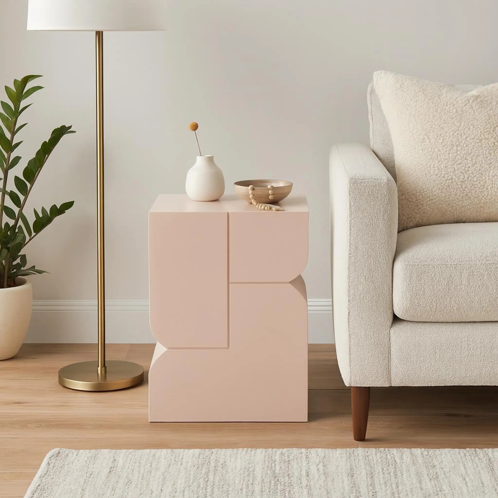 Tavolino HUE 30,5 x 20 x 42,5 cm Beige PERAGA HOME
