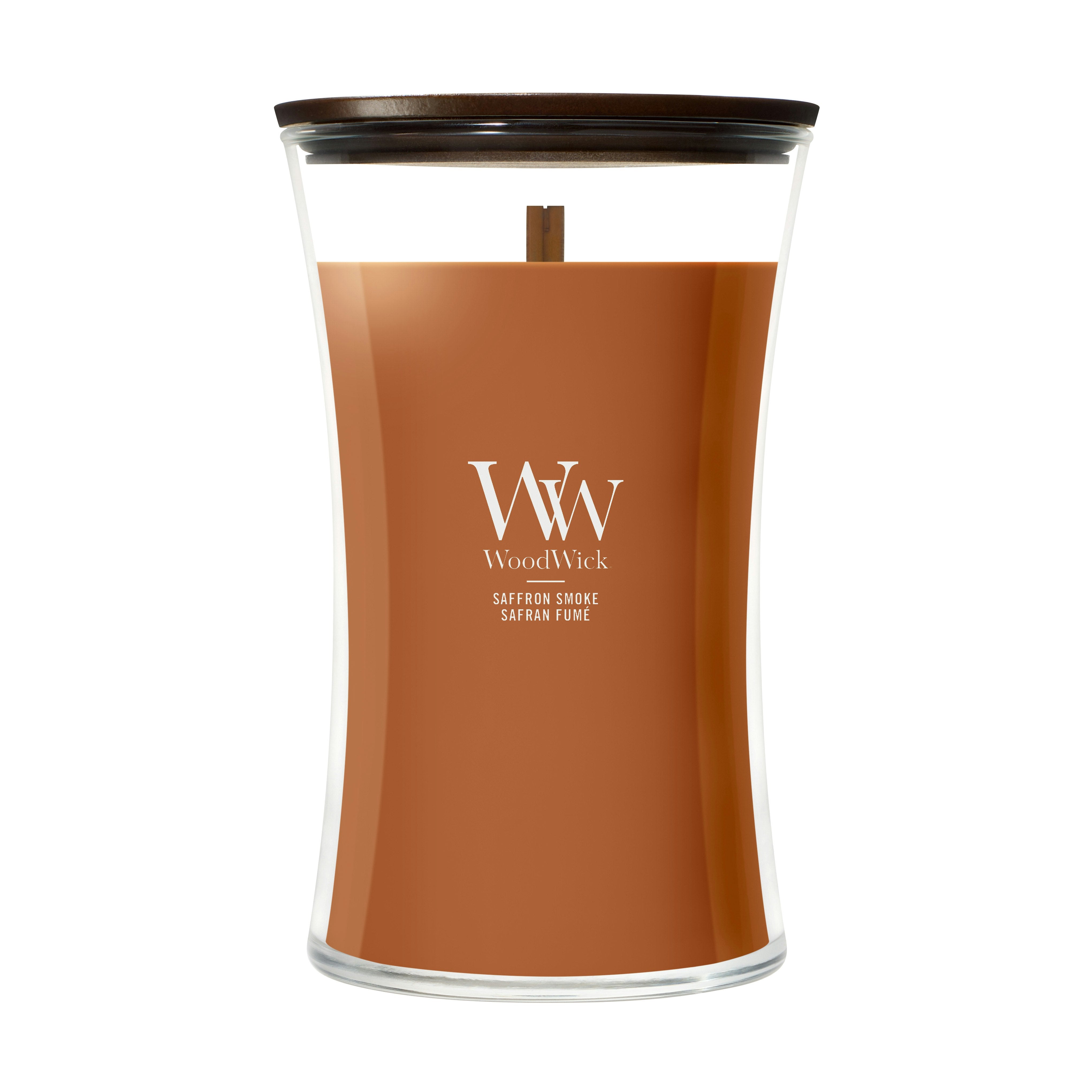 Candela Saffron Smoke 609g Marrone Woodwick