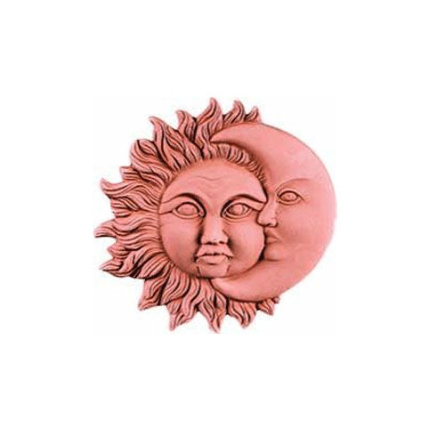 DECORAZIONE ECLISSI RIFINITA A MANO 25 CM IN TERRACOTTA