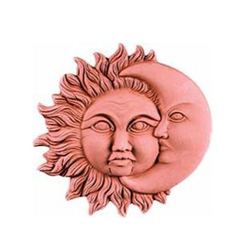 DECORAZIONE ECLISSI RIFINITA A MANO 18 CM IN TERRACOTTA