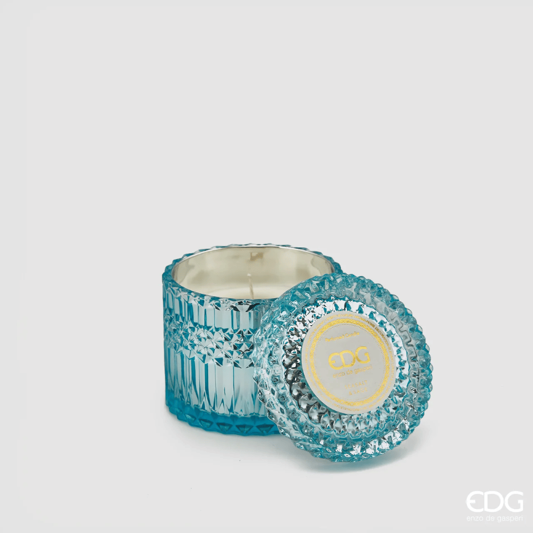 CANDELA CRYSTAL CON VASO 10,5 CM 310 GR SALE MARINO E SALVIA SALATA
