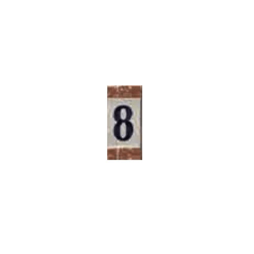 NUMERO DIPINTO 8 IN MATERIALE CERAMICO