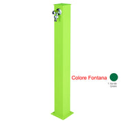 FONTANA IN ALLUMINIO QUADRATA VERDE H85CM