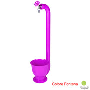 FONTANA CON VASCHETTA VERDE ACIDO H88CM
