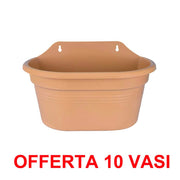 OFFERTA 10 VASO GREEN BASICS WALL BASKET 30CM MILD TERRA