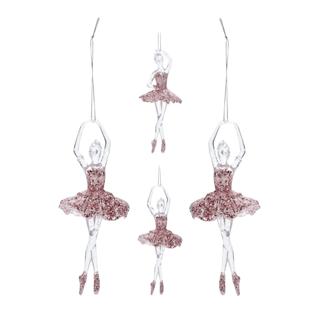 OFFERTA 4 BALLERINE APPENDIBILI ROSA 17CM MODELLO ASSORTITO