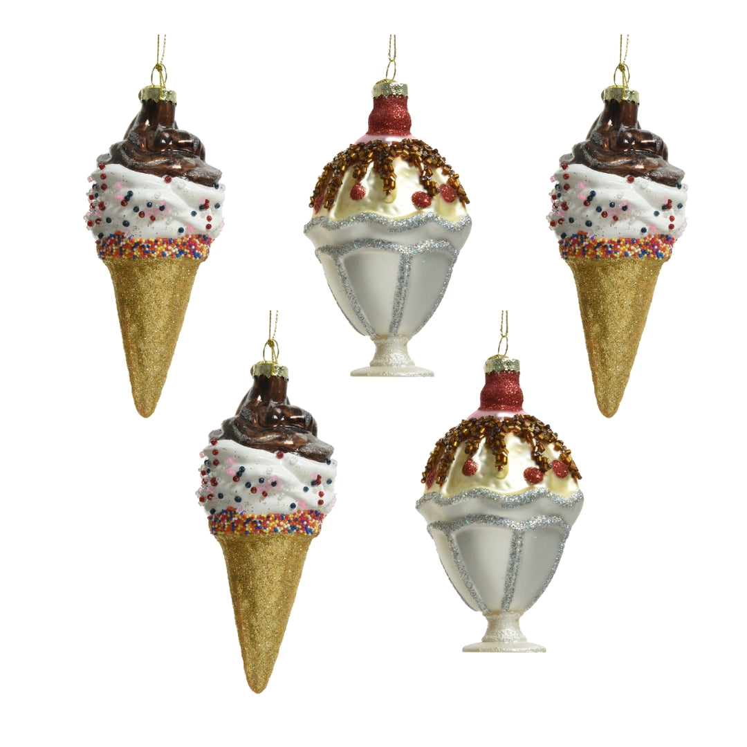OFFERTA 5 DECORAZIONI GELATO H.13.8 DA APPENDERE MODELLO ASSORTITO