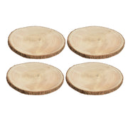 OFFERTA 4 DISCHI DECORATIVI IN LEGNO NATURALE 20X2CM