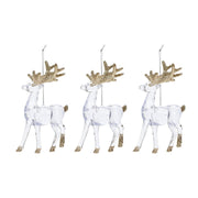 OFFERTA 3 PENDENTI A FORMA DI RENNA 10CM CHAMPAGNE APPENDIBILI MODELLO ASSORTITO