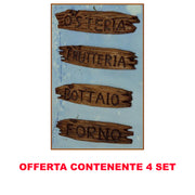 OFFERTA 8 INSEGNE BOTTEGHE 6,5X1,5CM
