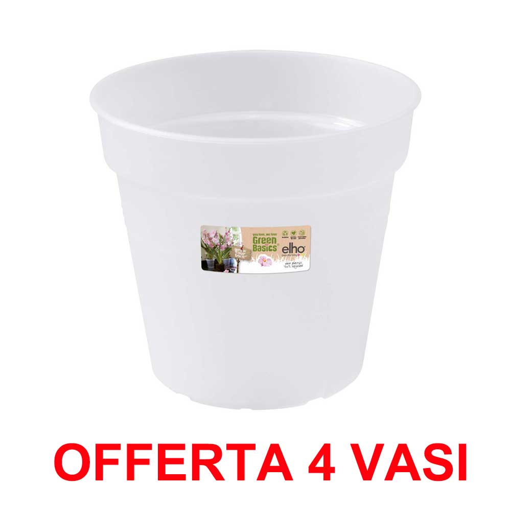 OFFERTA 4 VASO ORCHIDEE GREEN BASICS ORCHID 17CM TRASPARENTE
