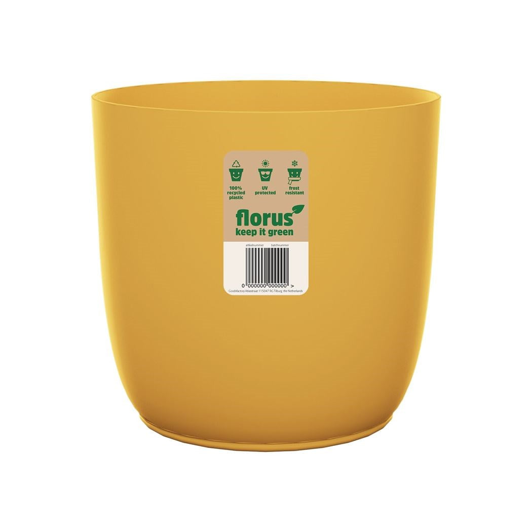 VASO FLOW 14CM SENAPE