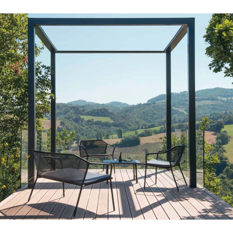 TAVOLO BASSO DARWIN 70X70 FERRO ANTICO