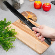 Coltello da Pane Acciaio Inox 32 cm Nero