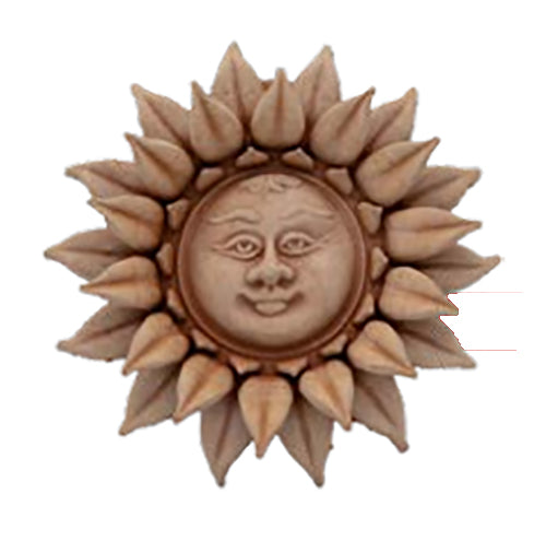 DECORAZIONE SOLE PETALI CM.10 GIRASOLE IN TERRACOTTA