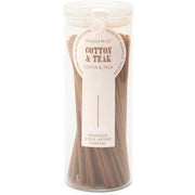 100 BASTONCINI DI INCENSO IN BARATTOLO FRAGRANZA COTTON & TEAK