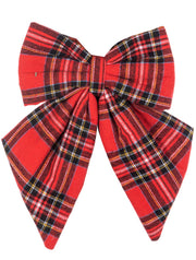 FIOCCO VELLUTO APPENDIBILE 24X16CM  ROSSO TARTAN