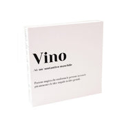 QUADRETTO DIZIONARIO VINO 20X20XCM BIANCO