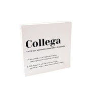 QUADRETTO DIZIONARIO COLLEGA 20X20X3 CM BIANCO