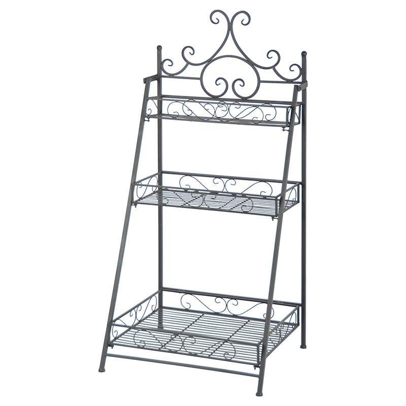 ETAGERE A SCALETTA RIPIEGABILE CON TRE RIPIANI