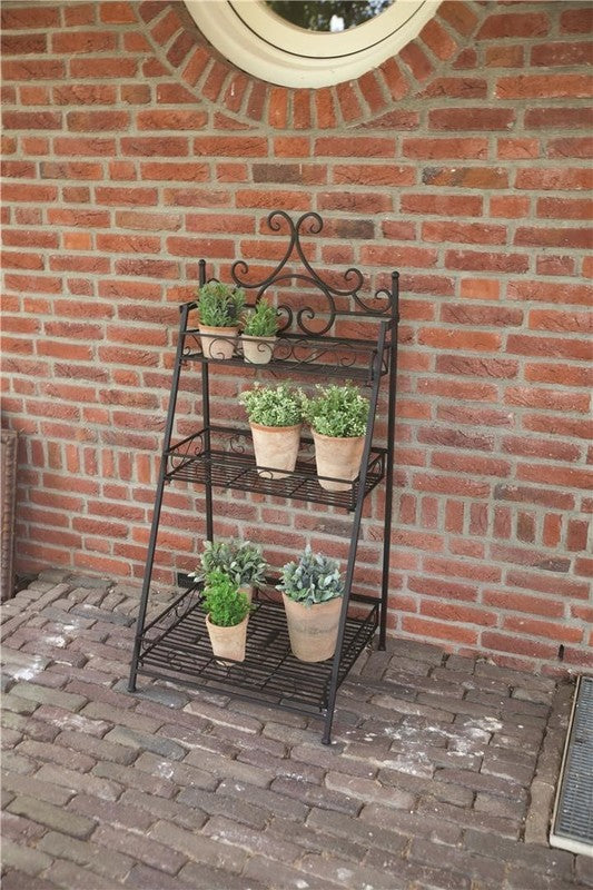 ETAGERE A SCALETTA RIPIEGABILE CON TRE RIPIANI