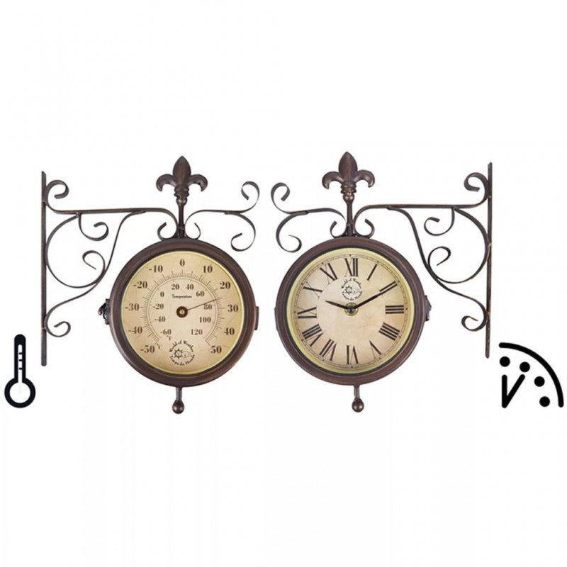 OROLOGIO DA PARETE BOUGLE FACE CON STAZIONE + TERMOMETRO