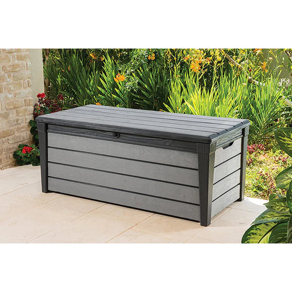 BAULE CONTENITORE DA GIARDINO BRUSHWOOD 455 L ANTRACITE  145 X 60,3 X 69,7 CM