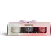 CONFEZIONE REGALO CON 3 CANDELE VOTIVE IN VETRO
