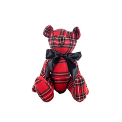 ORSETTO PELUCHE TARTAN ROSSO 40CM